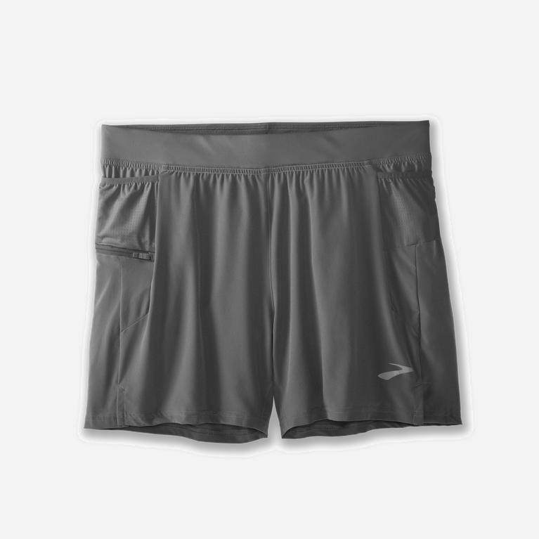 Brooks Sherpa 5 2-In-1 - Pantalones Cortos Hombre - Gris (KCFD-73264)